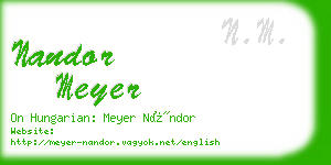 nandor meyer business card